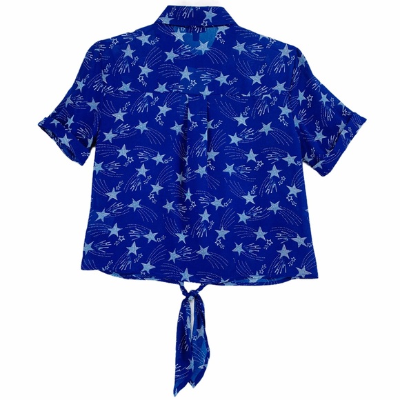 Cropped & Sheer Shooting Star Blouse - Picture 2 of 10